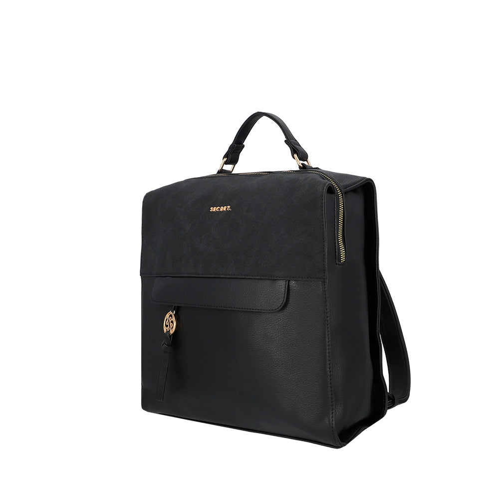 saxoline Mochila grande Laurens negra Outlet