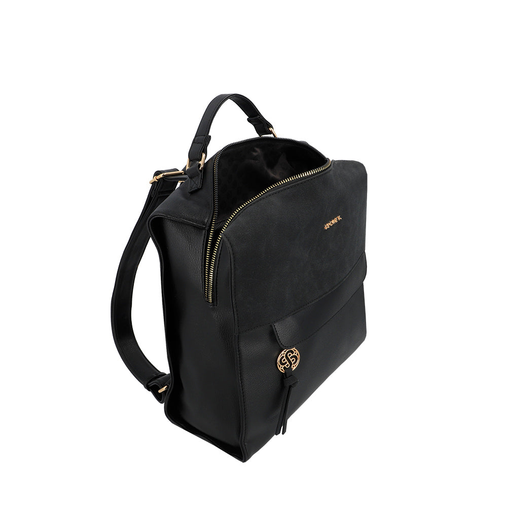 saxoline Mochila grande Laurens negra Outlet