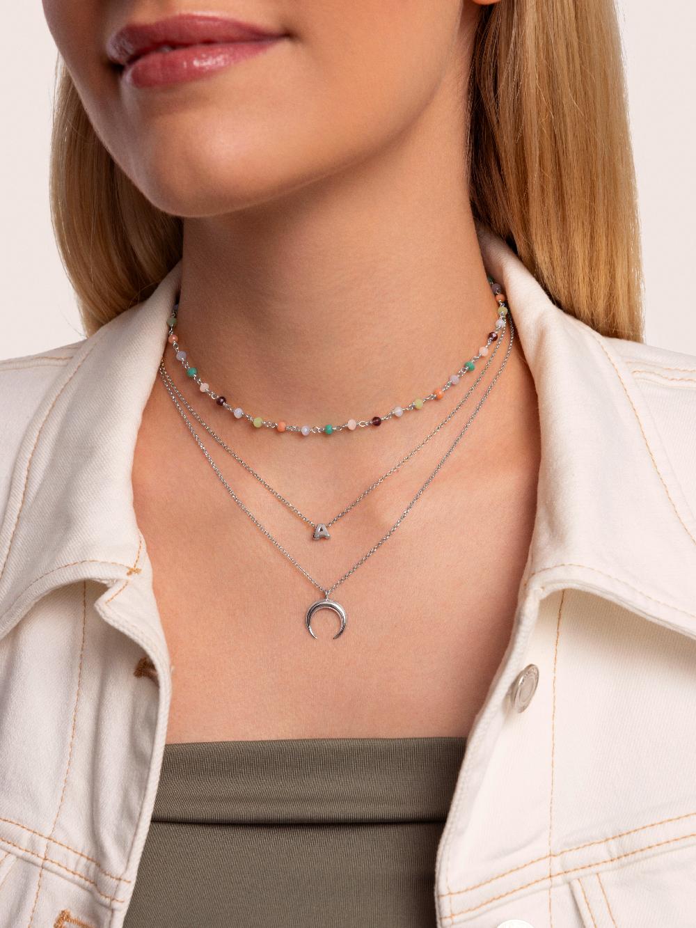 singularu Collar Personalizado Single Letter Plata Última moda