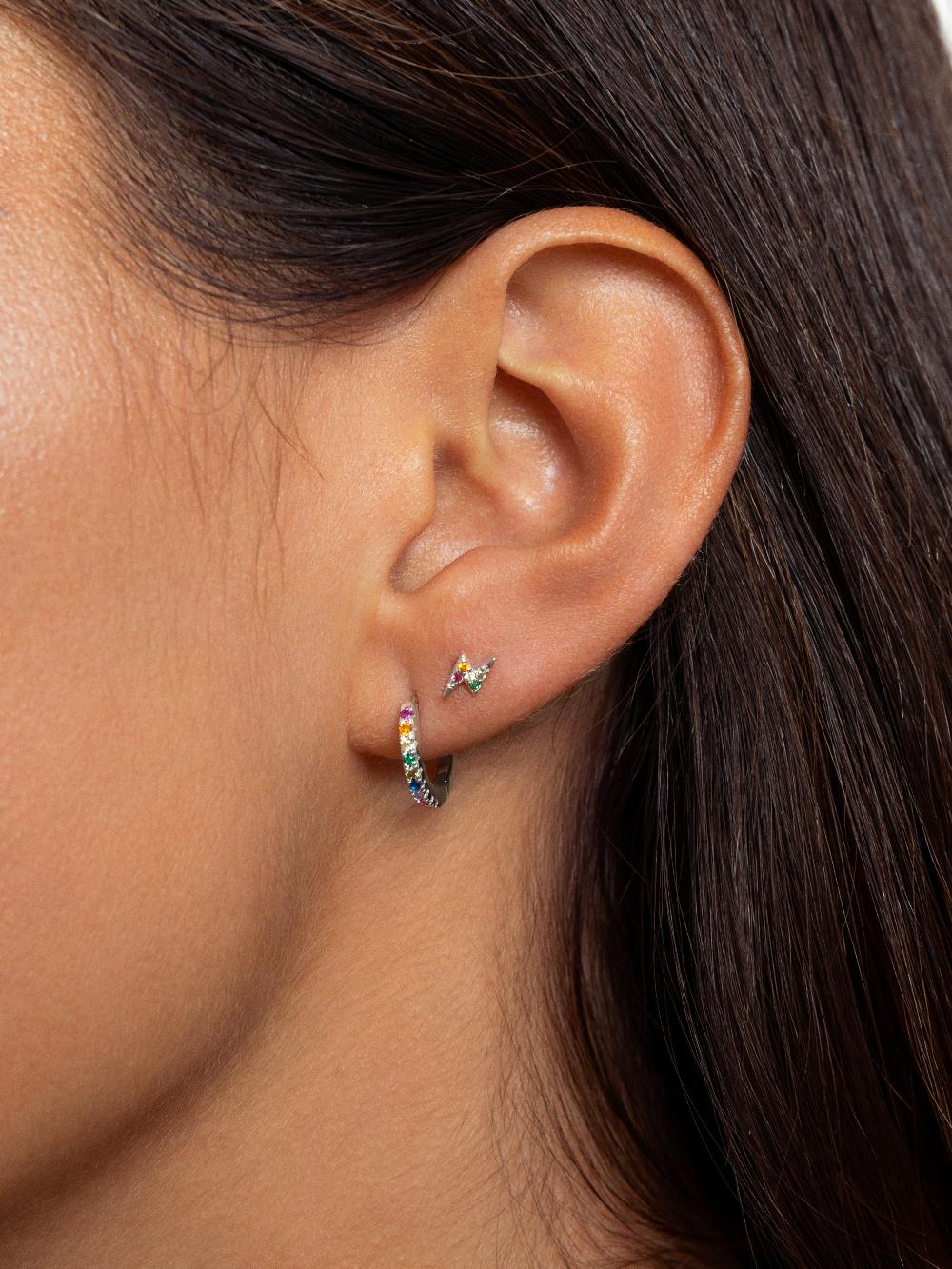 singularu Pendientes Aro Colors Plata Descuento por venta flash