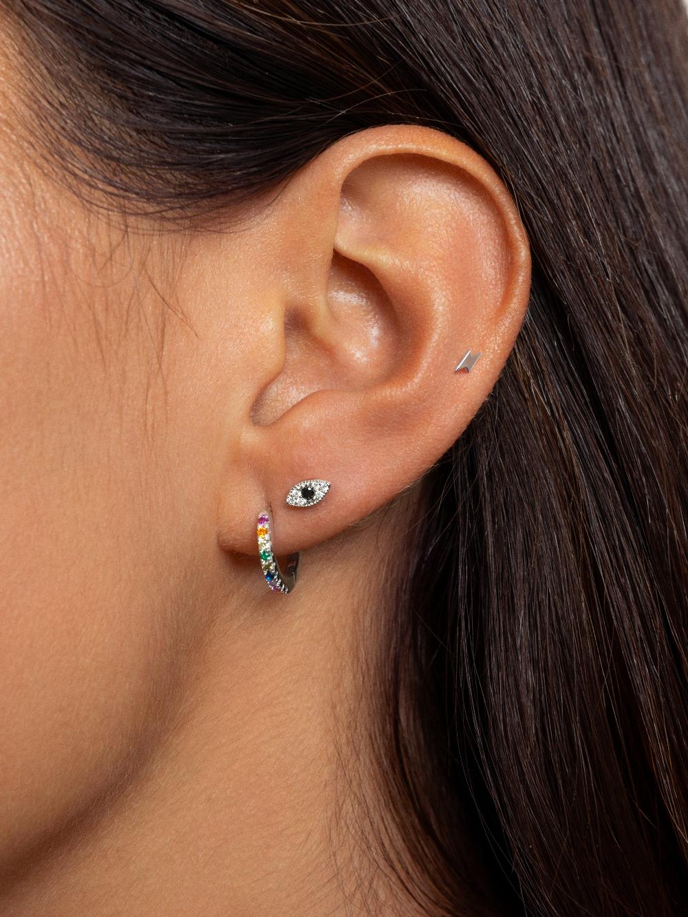 singularu Pendientes Aro Colors Plata Descuento por venta flash
