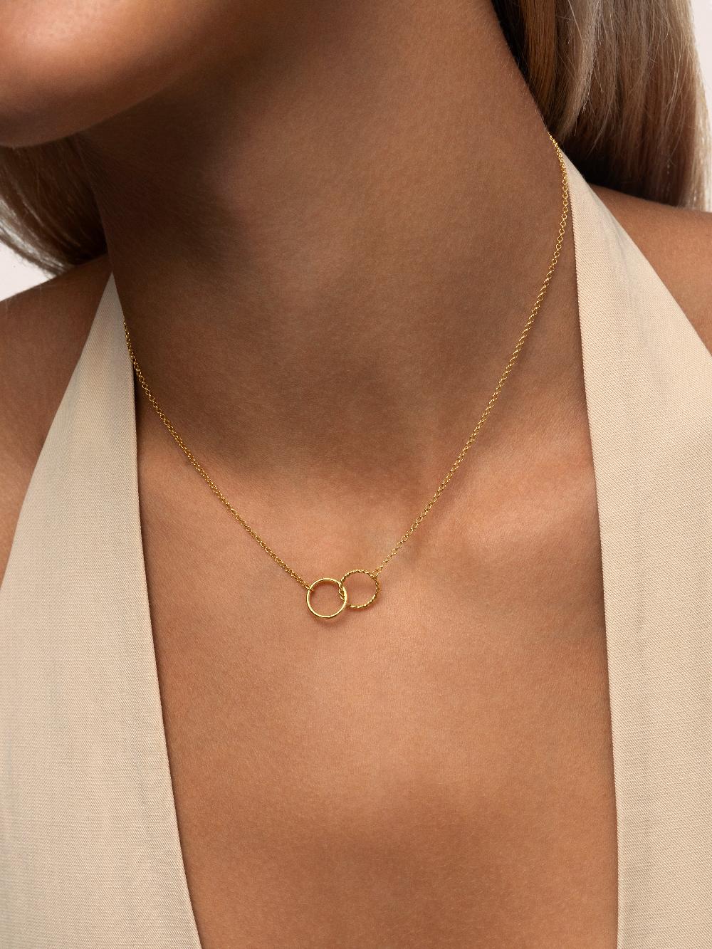 singularu Collar Circles Twist Baño Oro Rebajas de fin de temporada