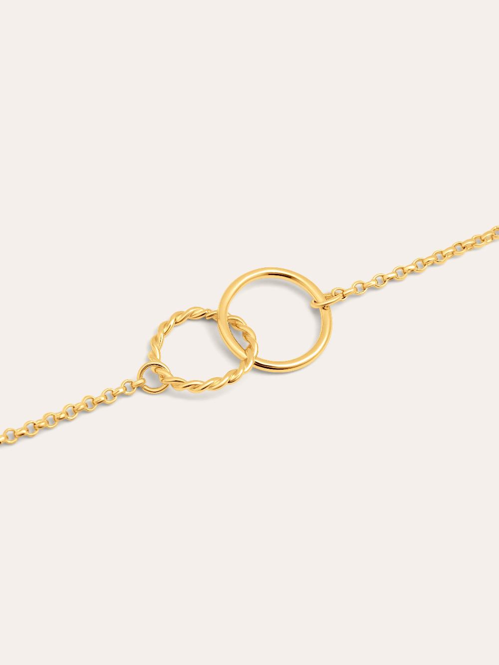 singularu Collar Circles Twist Baño Oro Rebajas de fin de temporada