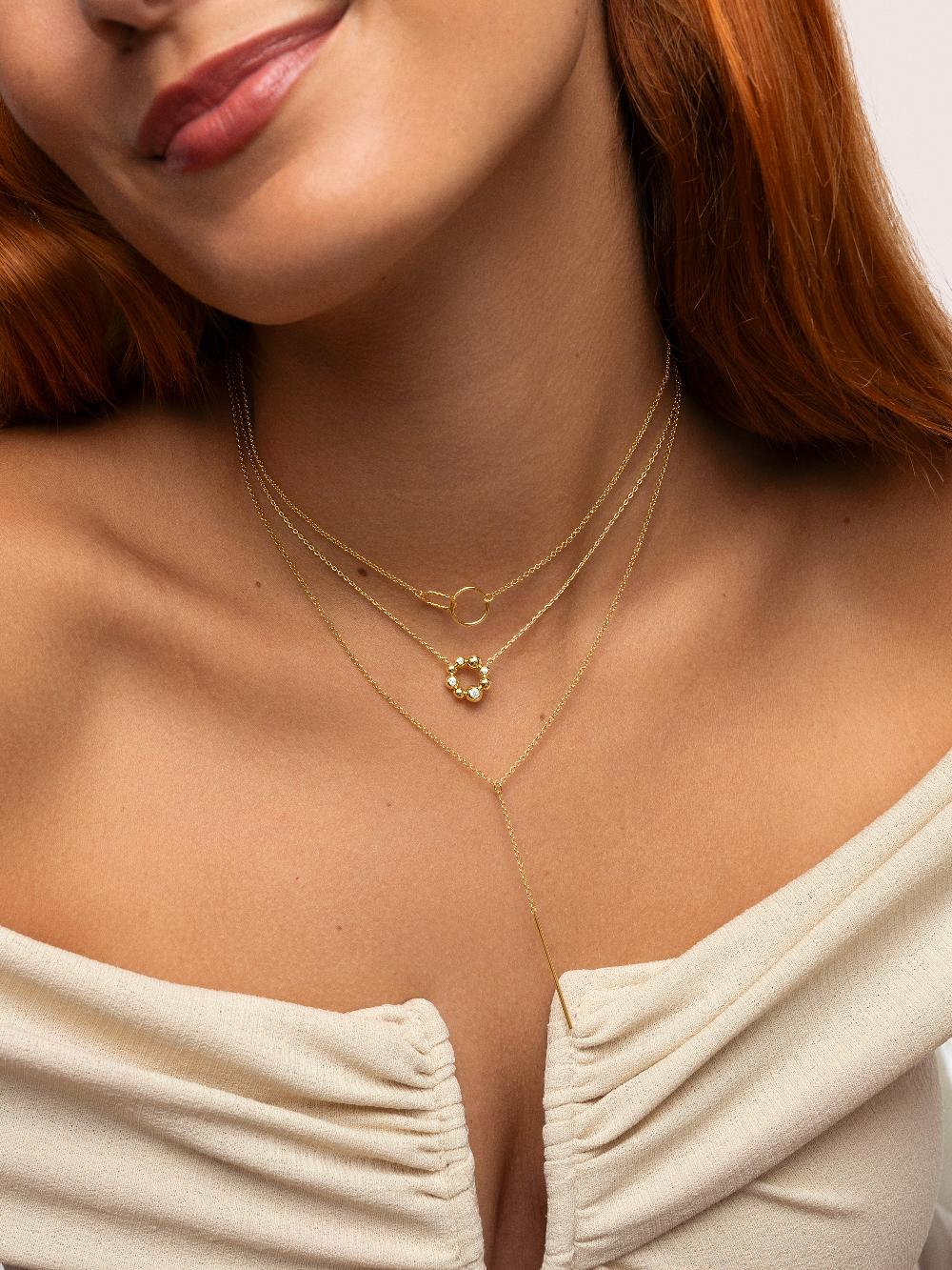 singularu Collar Circles Twist Baño Oro Rebajas de fin de temporada