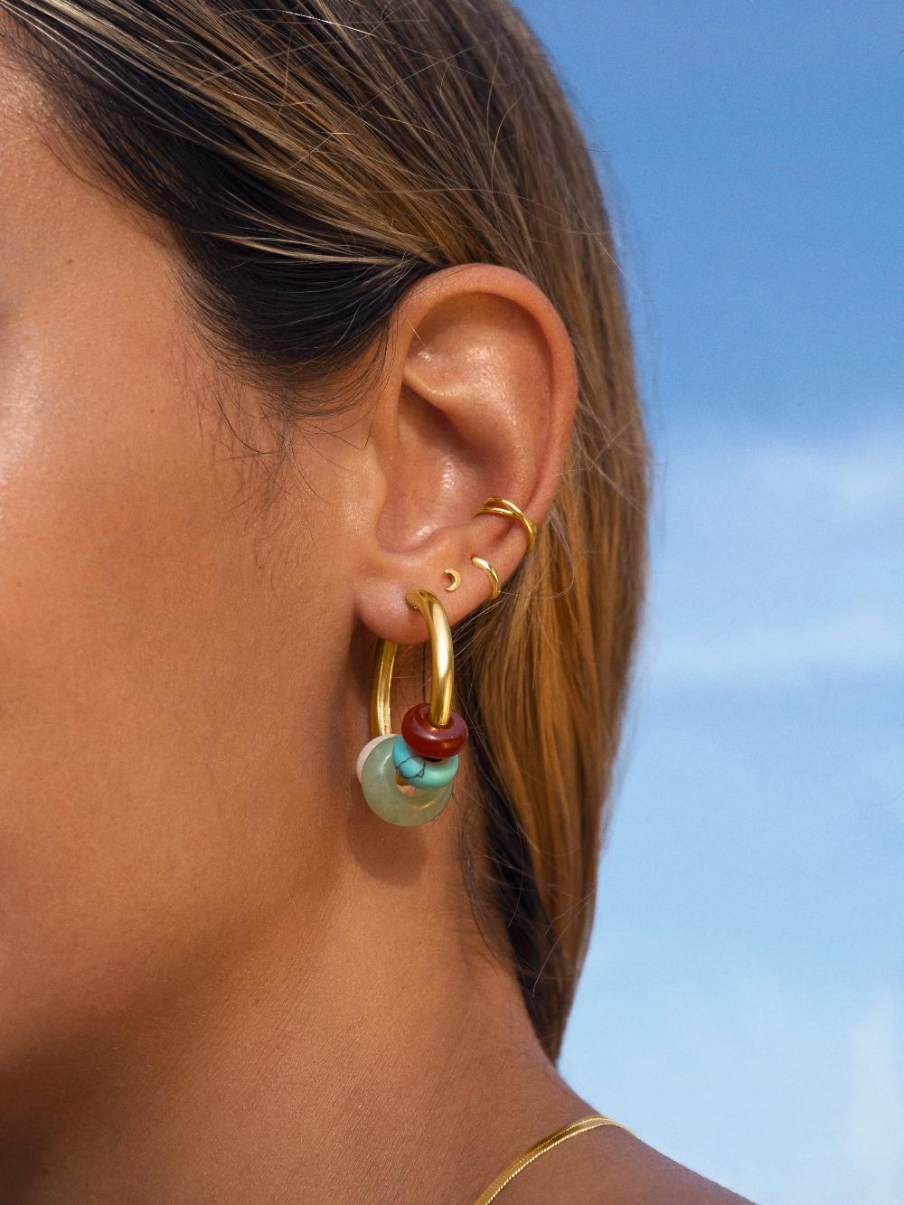 singularu Pendientes Aro Carmen True Colors Baño Oro Rebajas online