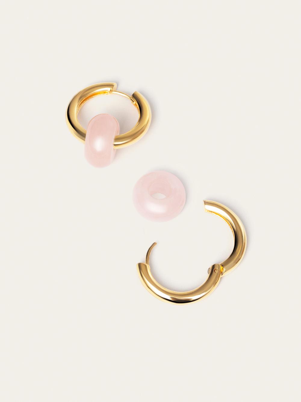singularu Pendientes Aro Carmen True Rose Baño Oro Envío gratis
