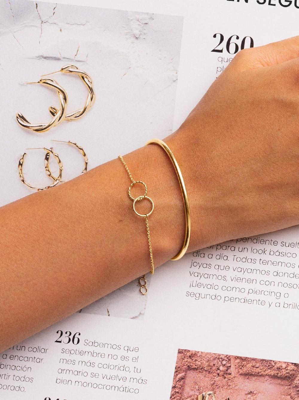 singularu Pulsera Circles Twist Baño Oro COMPRAR AHORA