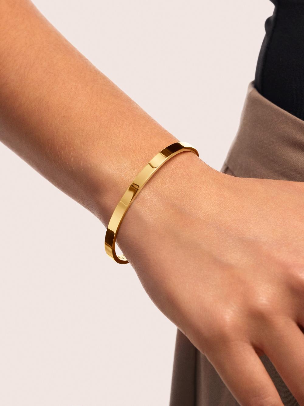 singularu Brazalete Plate Acero Baño Oro Último día