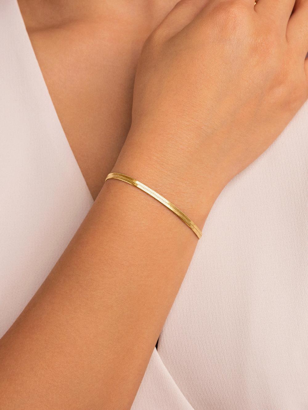 singularu Pulsera Lisse S Acero Baño Oro Solo hoy