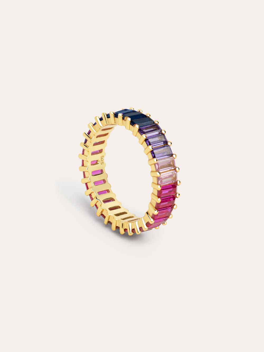 singularu Anillo Sia Berries Plata Baño Oro Oferta exclusiva