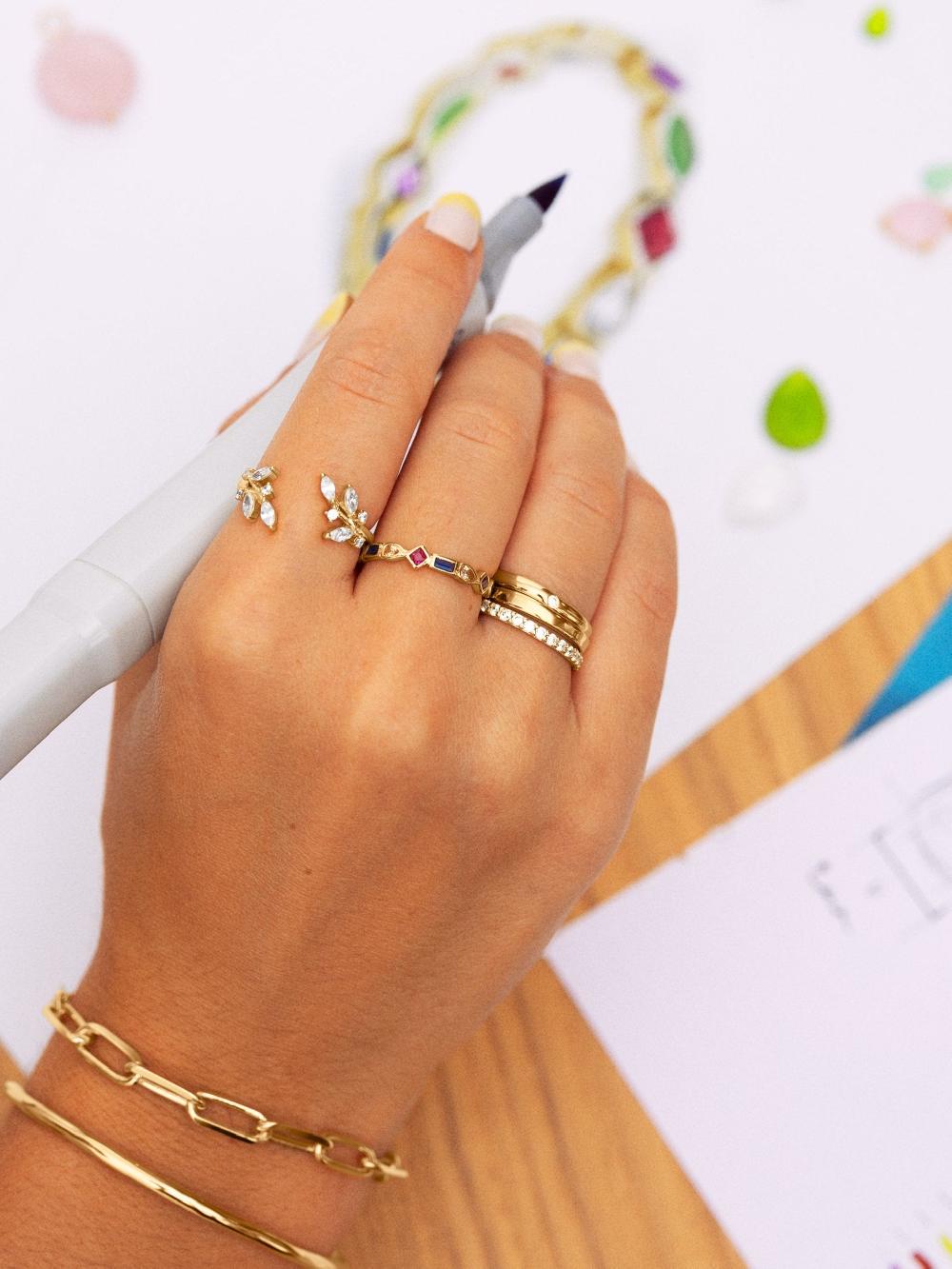 singularu Pack 3 Anillos Choices Baño Oro Última moda