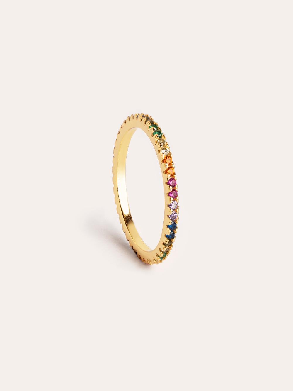 singularu Anillo Cleo Colors Plata Baño Oro Descuento por venta flash