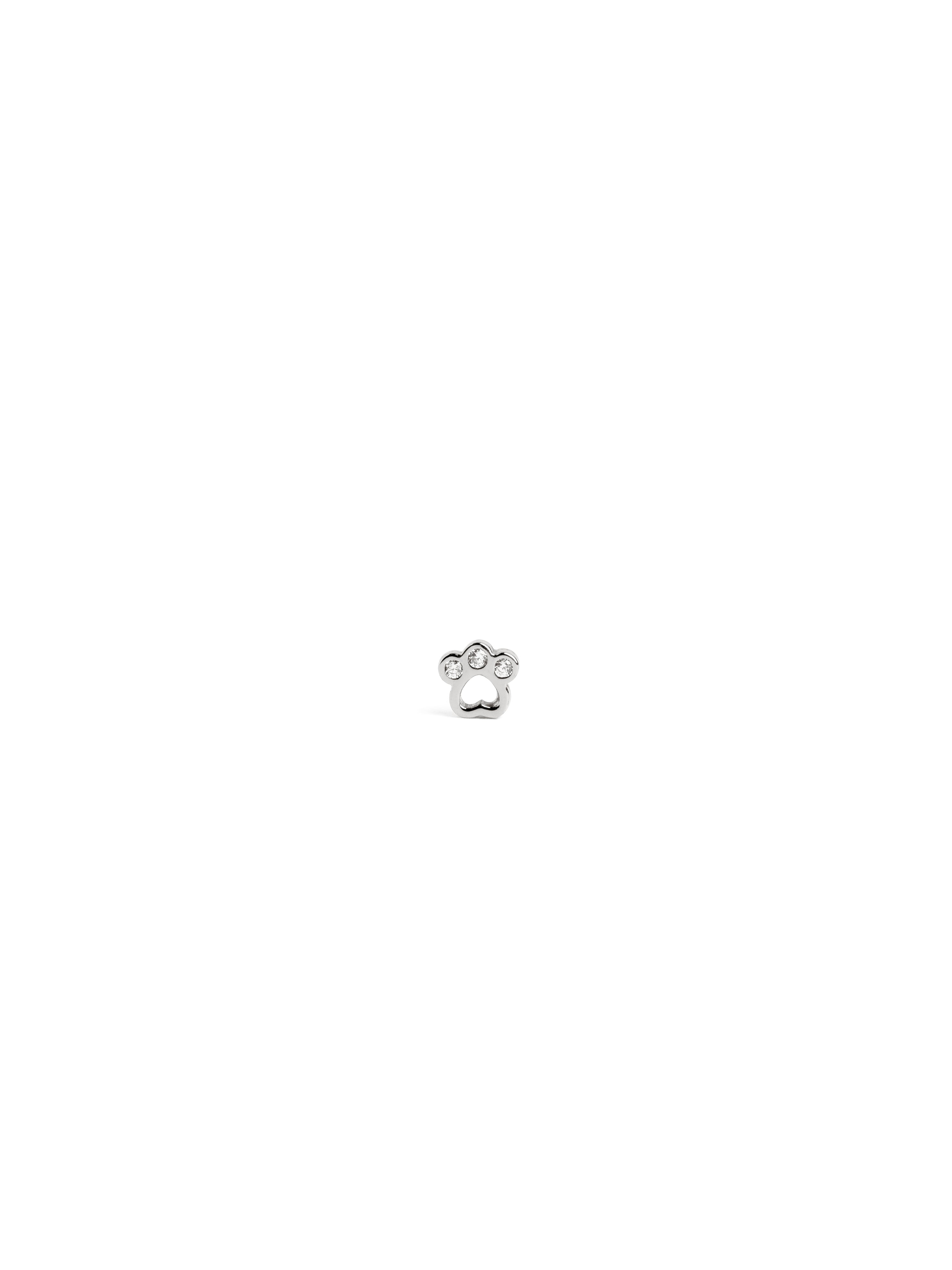 singularu Pendiente Suelto Mini Paw Plata Devoluciones gratuitas