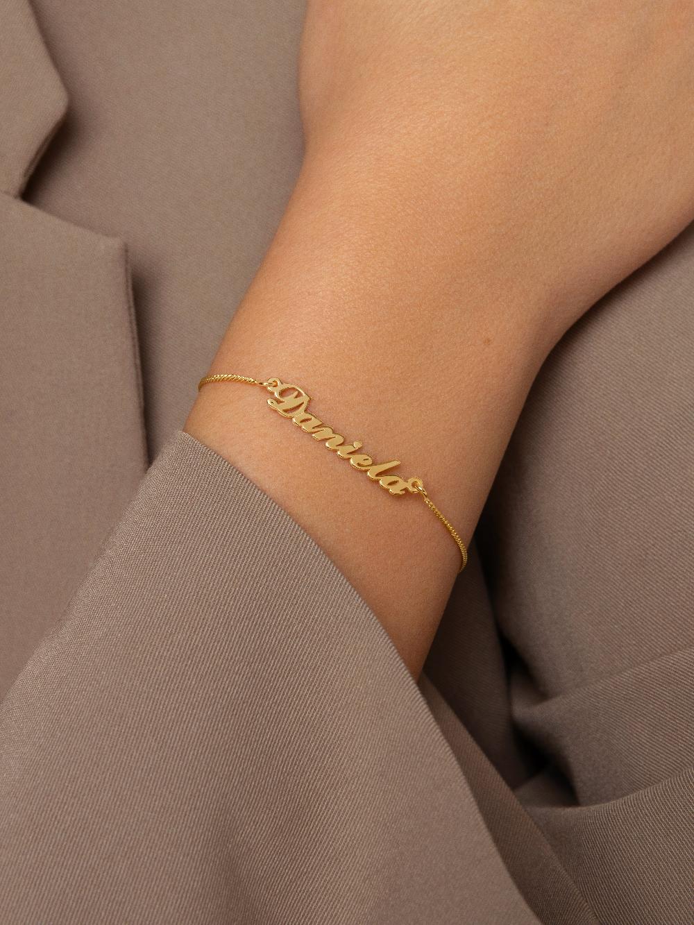 singularu Pulsera Personalizada Carrie Plata Baño Oro Rebajas de fábrica