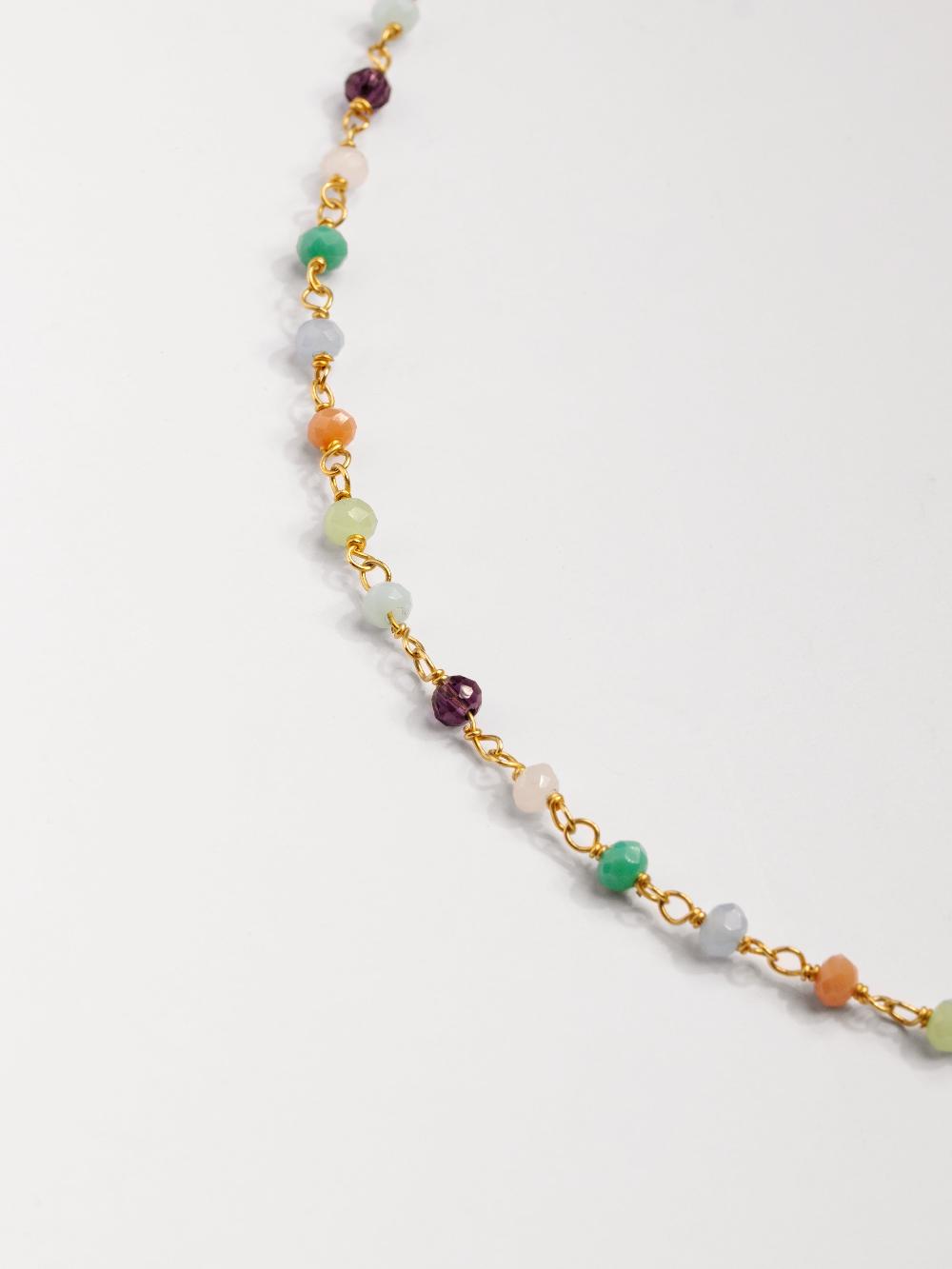 singularu Collar Crystals Colors Plata Baño Oro Precio de fábrica
