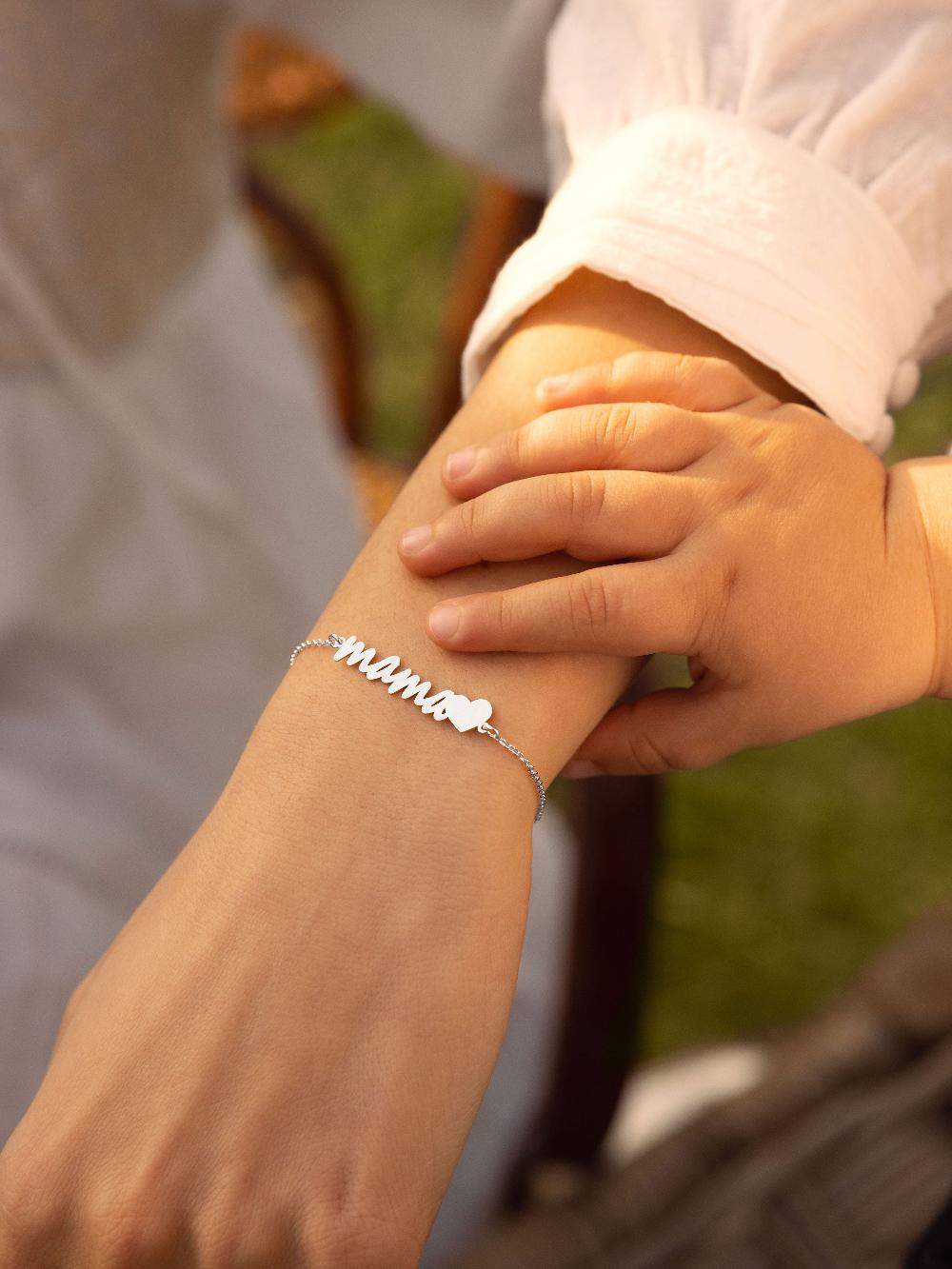 singularu Pulsera Mamá Heart Plata Ahorra y exporta