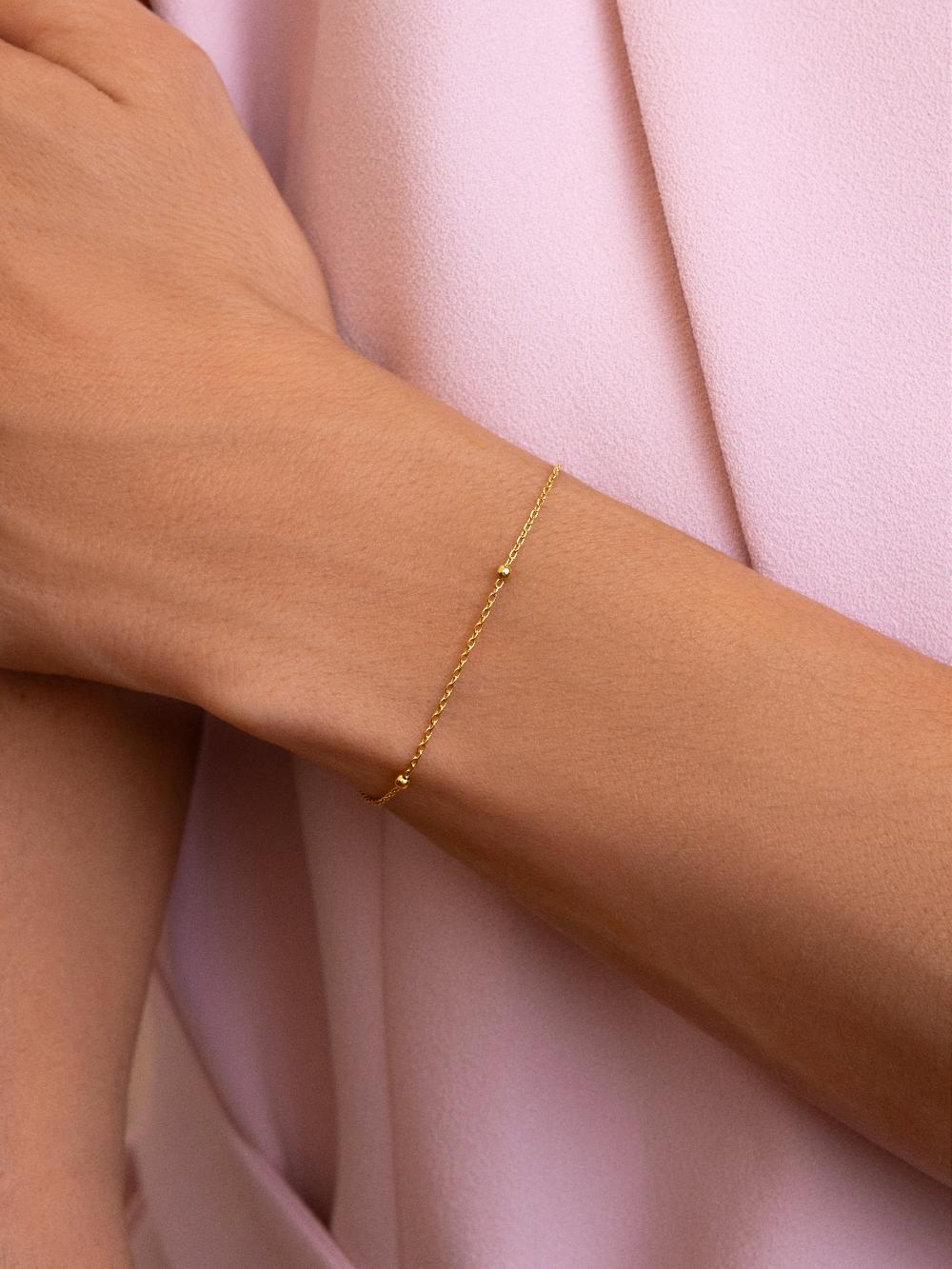 singularu Pulsera Dots Plata Baño Oro En oferta