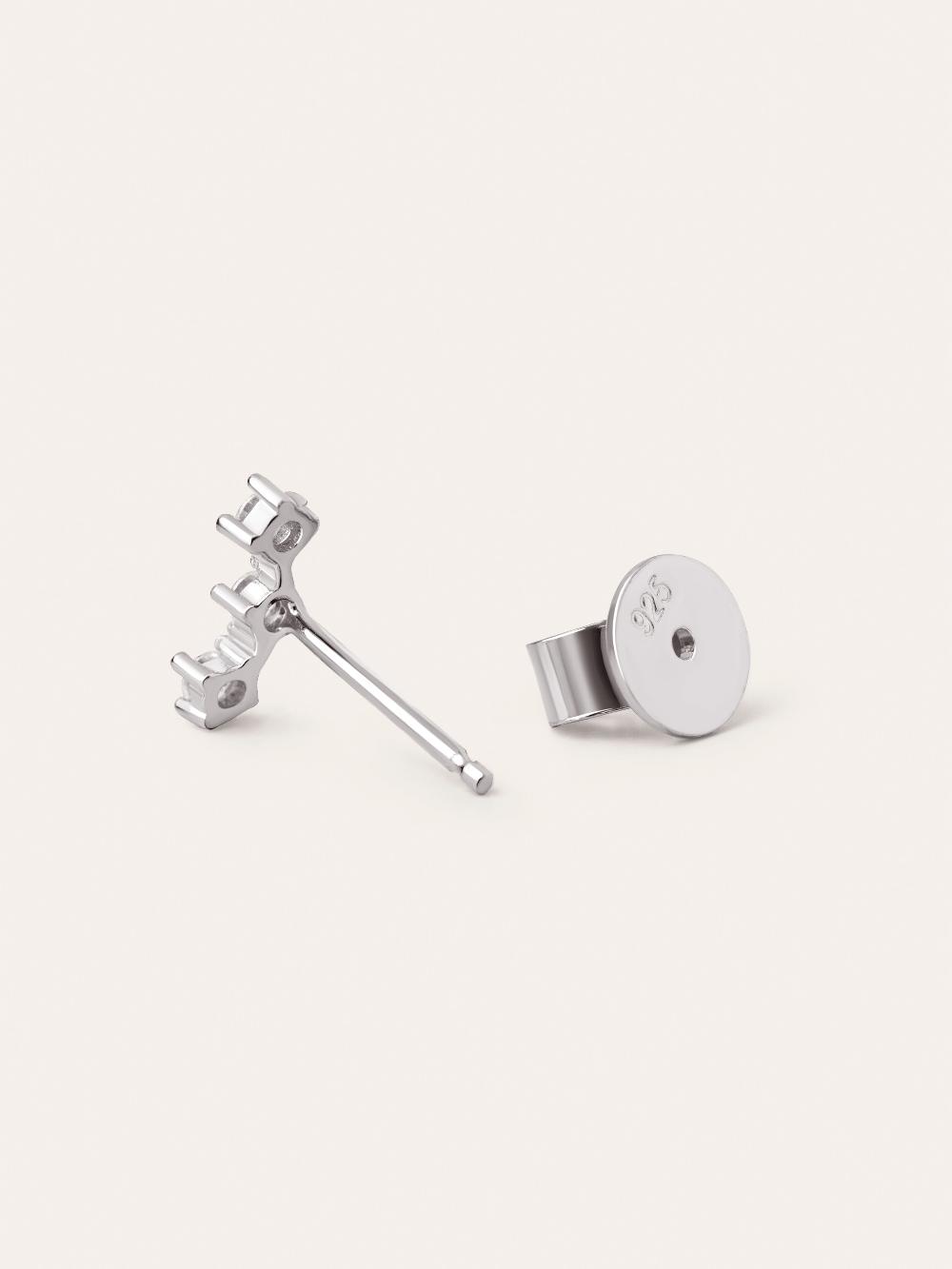 singularu Pendiente Suelto Triple Spark Plata Descuento por venta flash