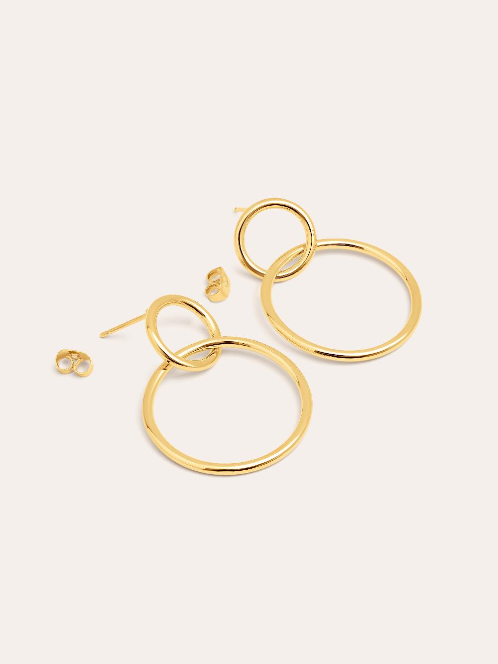 singularu Pendientes Sister Baño Oro Rebajas