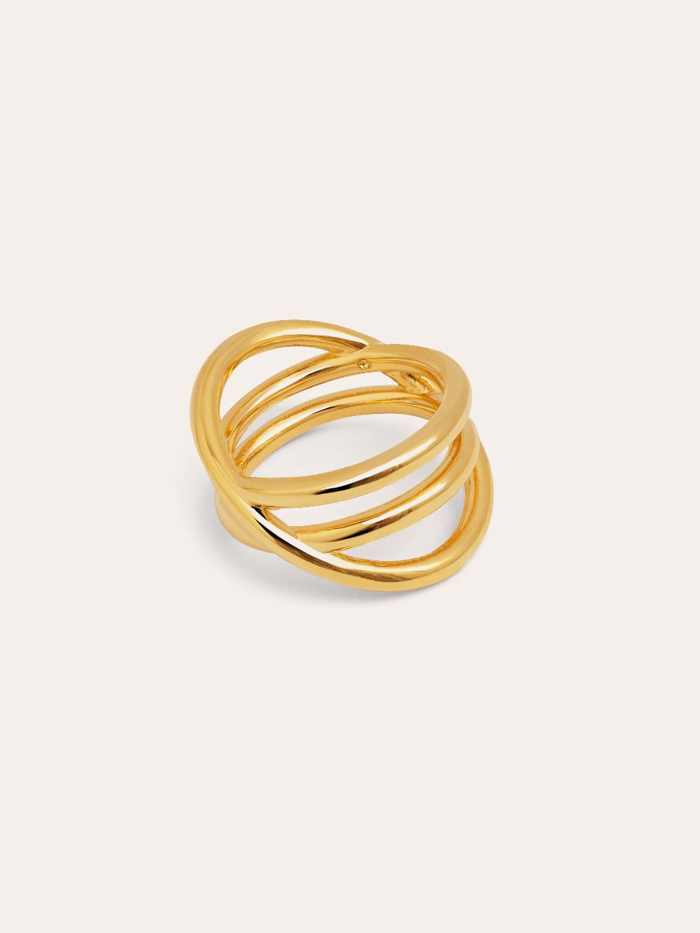 singularu Anillo Trinity Baño Oro En oferta