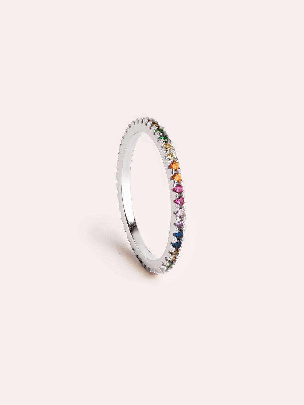 singularu Anillo Cleo Colors Plata Liquidación