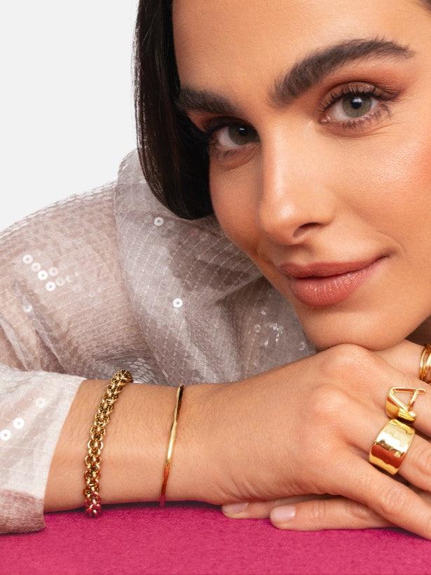 singularu Pulsera Big Rope Acero Baño Oro Oferta especial de fábrica
