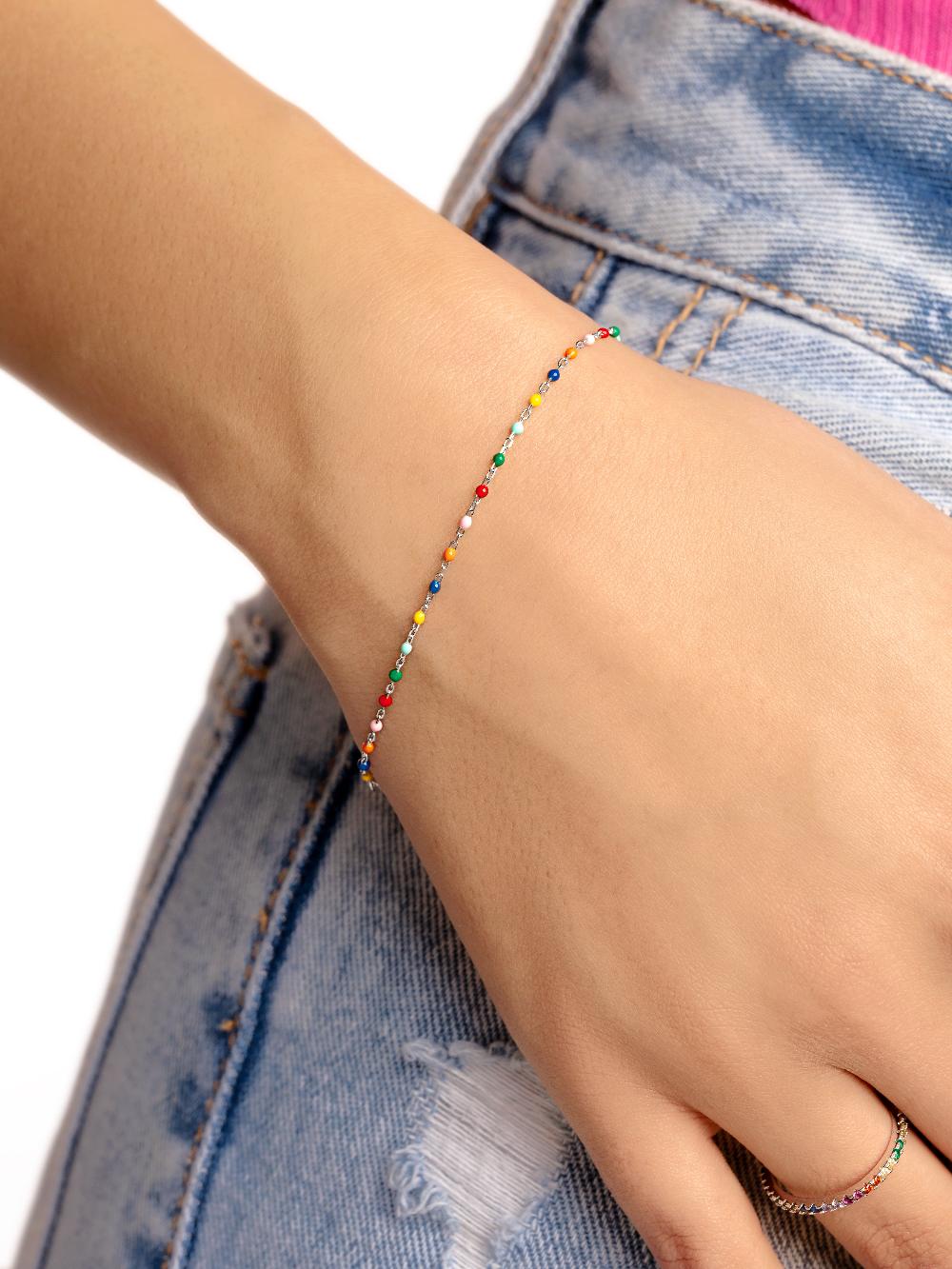 singularu Pulsera Dots Colors Enamel Plata Solo queda un día