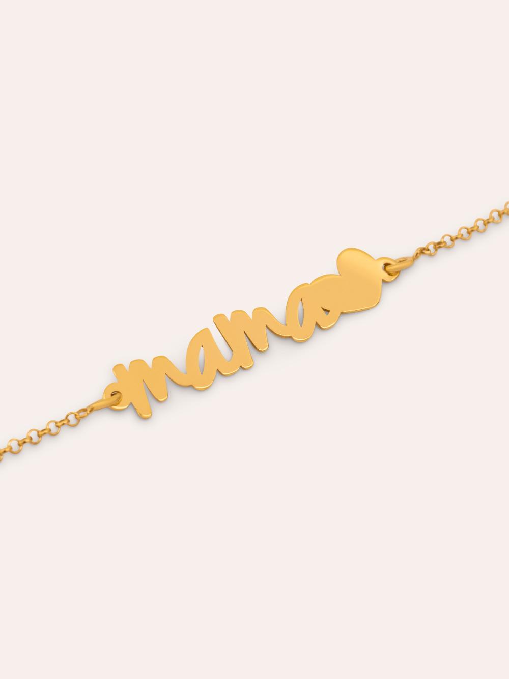 singularu Pulsera Mamá Heart Plata Baño Oro Limitado a 3 días