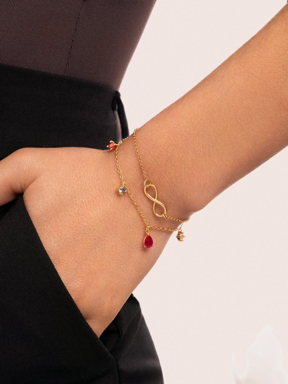 singularu Pulsera Infinito Plata Baño Oro Ahorra y exporta