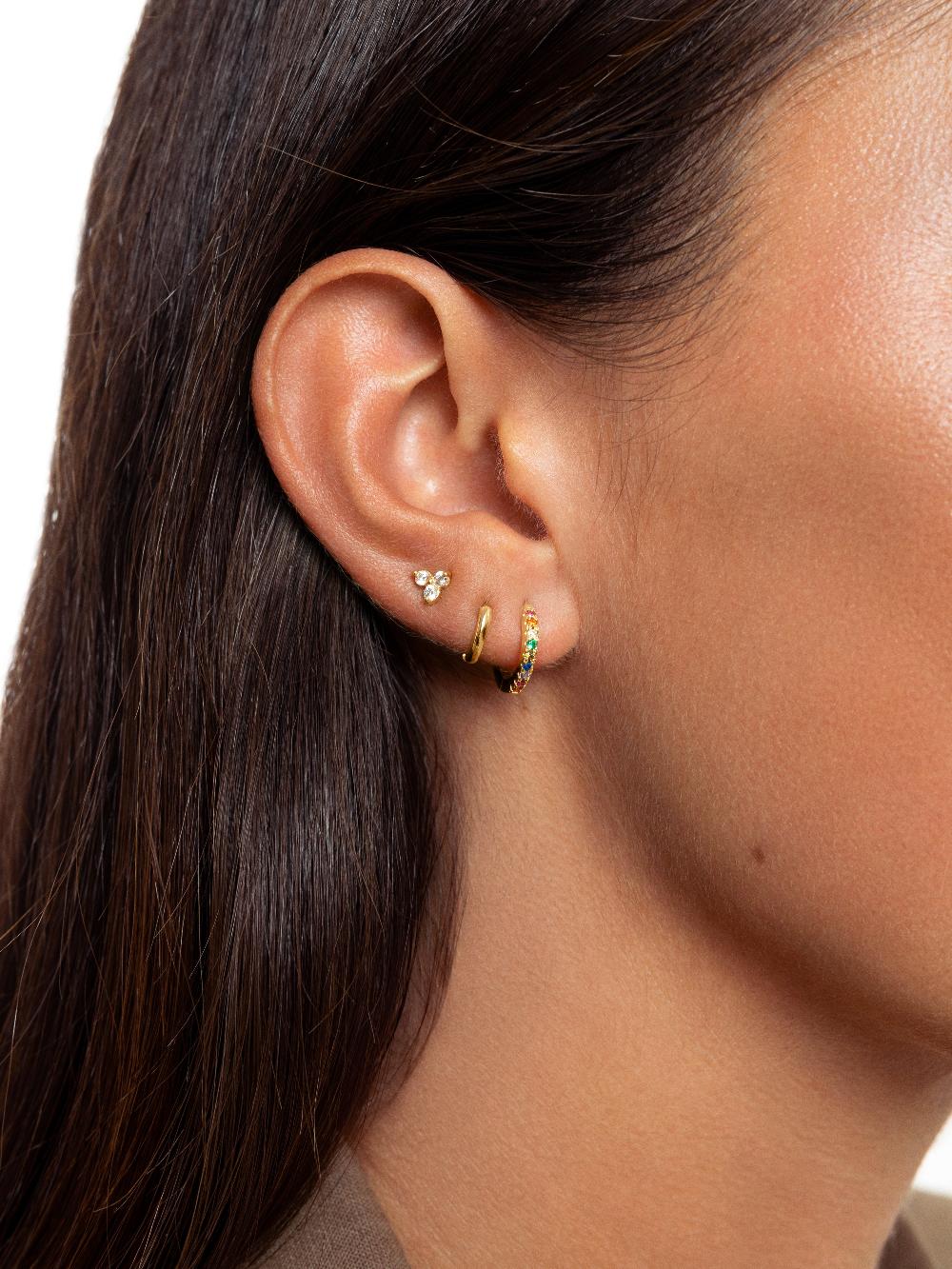 singularu Pendiente Suelto Aro Klein 5 Plata Baño Oro Oferta exclusiva