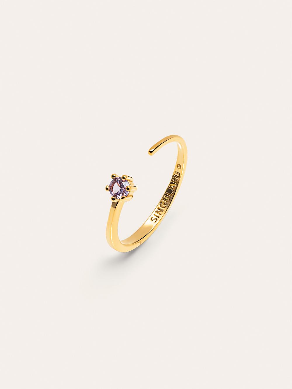 singularu Anillo Sophie Lavande Plata Baño Oro Ofertas