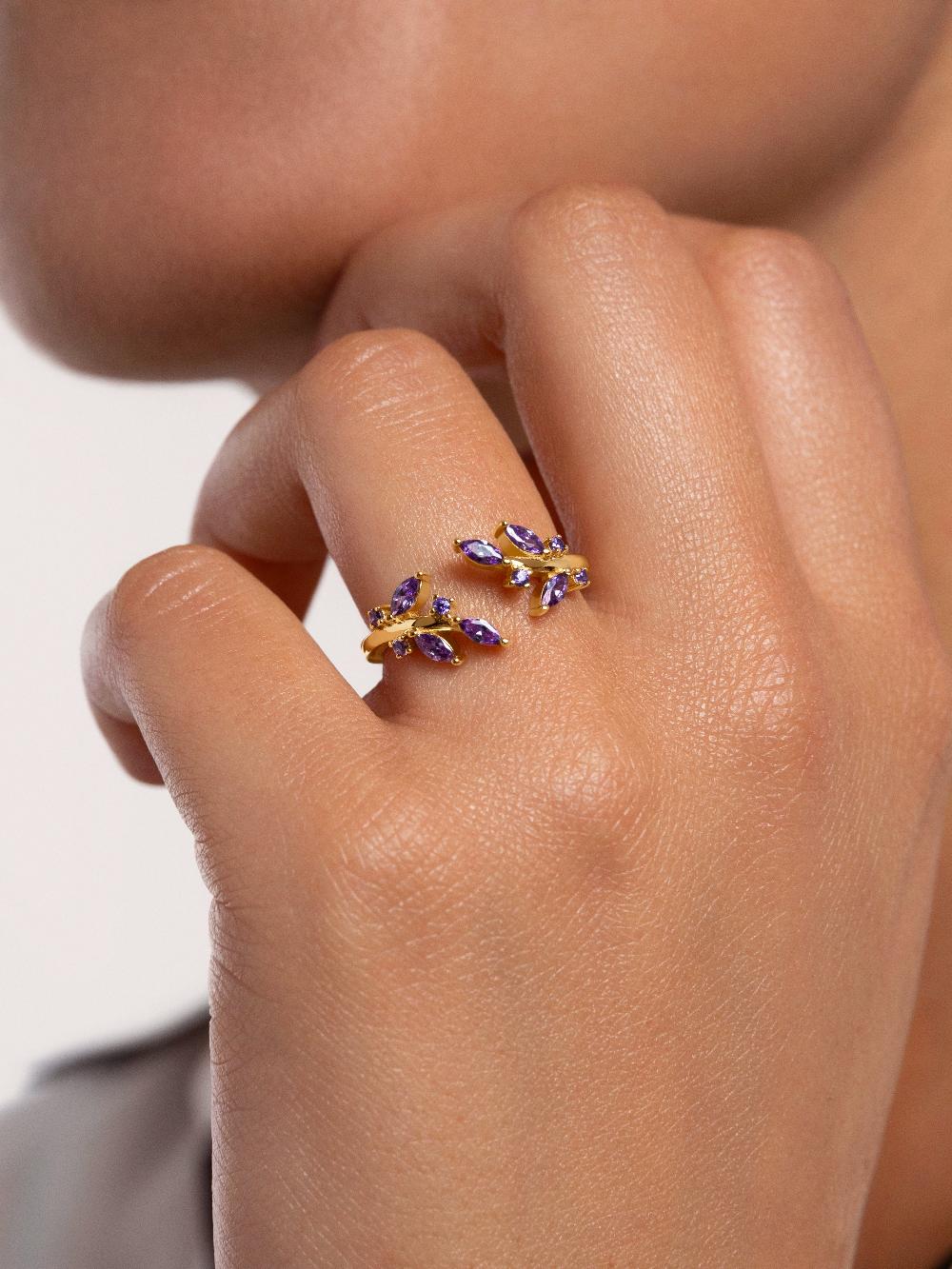 singularu Anillo Buganvilla Plata Baño Oro Rebajas de fábrica