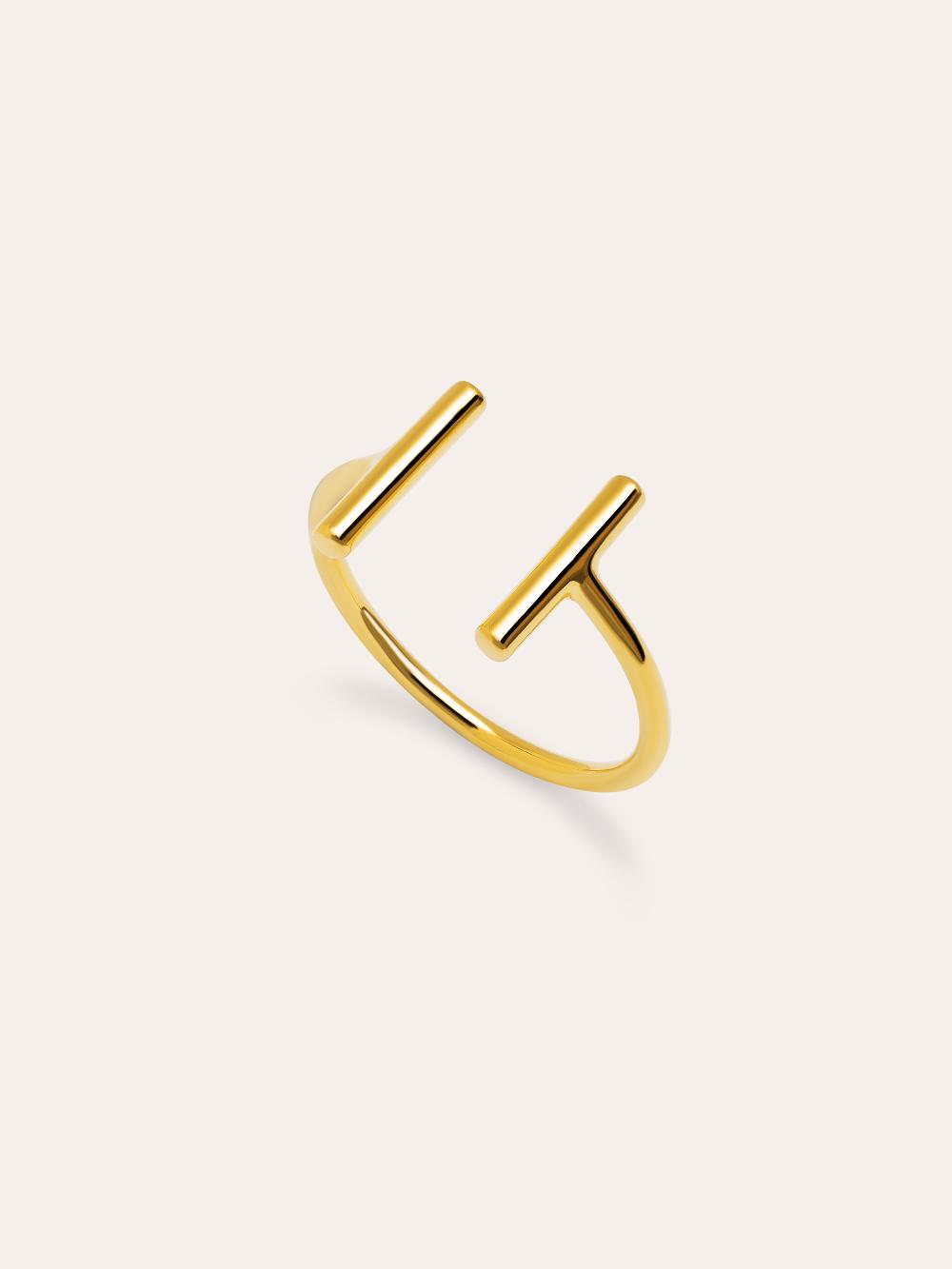 singularu Anillo Sticks Plata Baño Oro Ventas relámpago