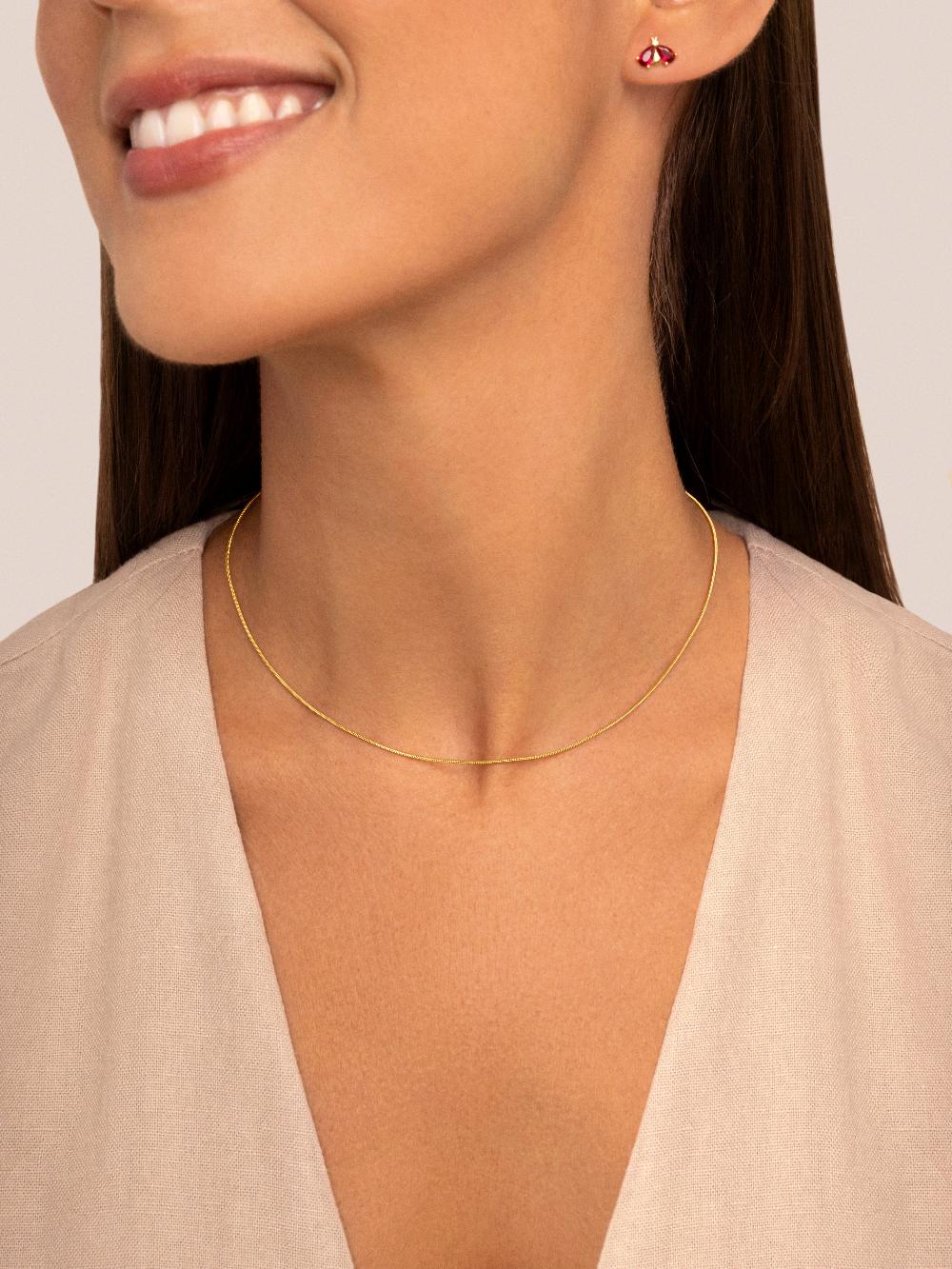 singularu Collar Tail Acero Baño Oro Tienda