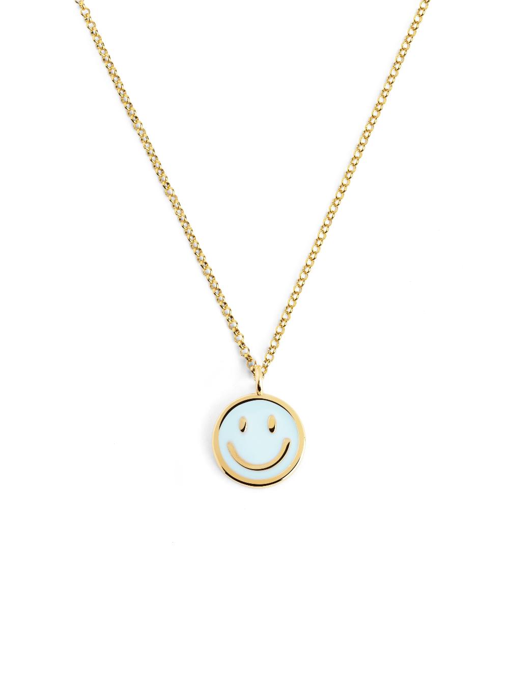 singularu Collar Smiley Sky Enamel Baño Oro Liquidación