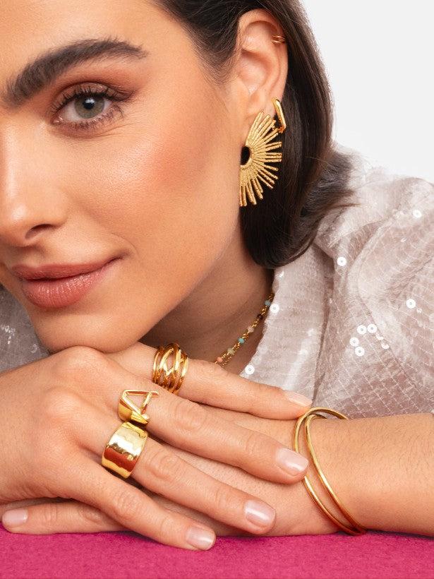 singularu Anillo My Ocean Baño Oro Promoción por tiempo limitado
