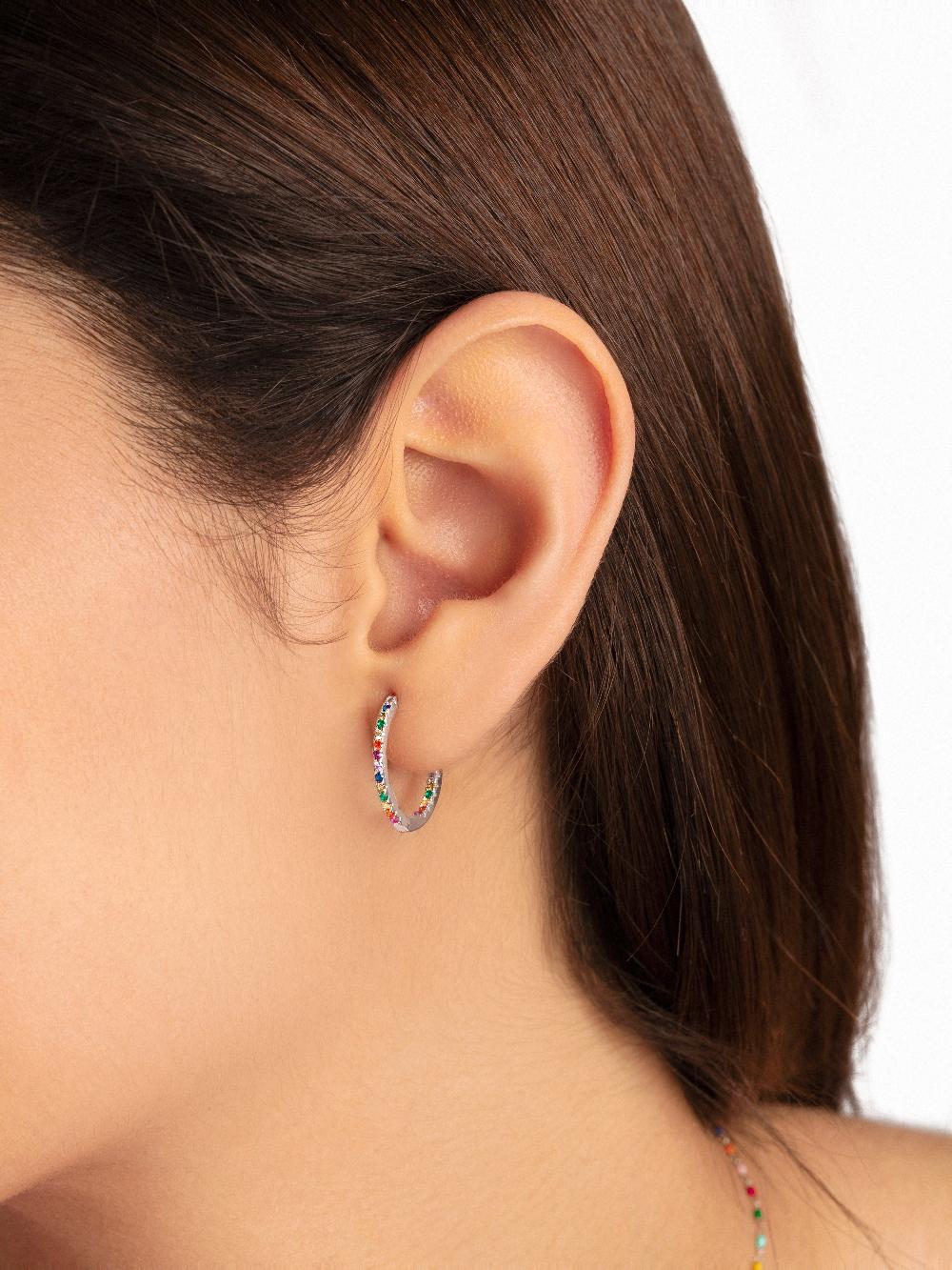singularu Pendientes Gleam Colors Plata Libre de impuestos