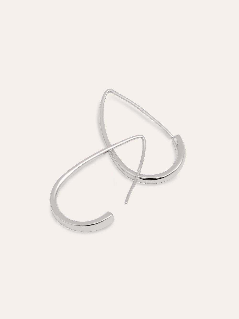 singularu Pendientes Gota Arch Plata Grandes ahorros