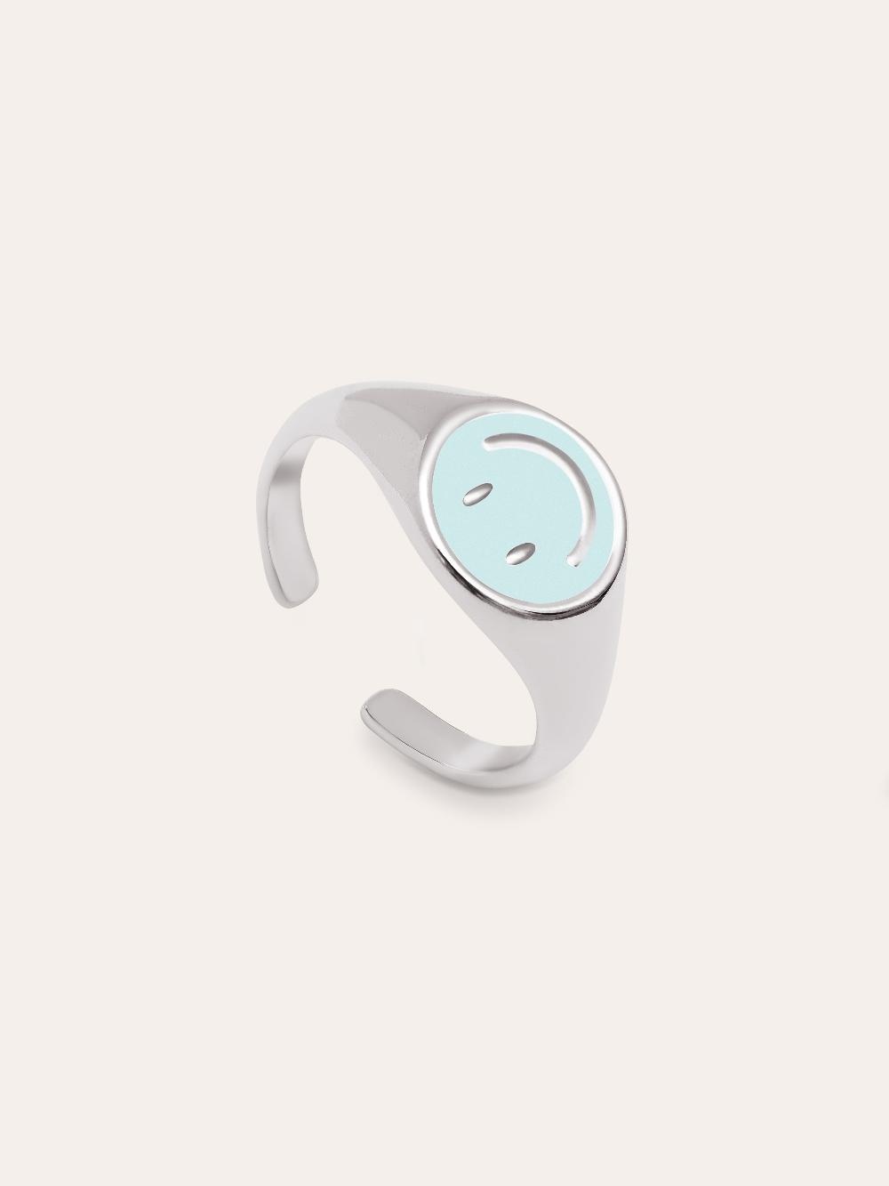 singularu Anillo Smiley Sky Enamel Gran oferta