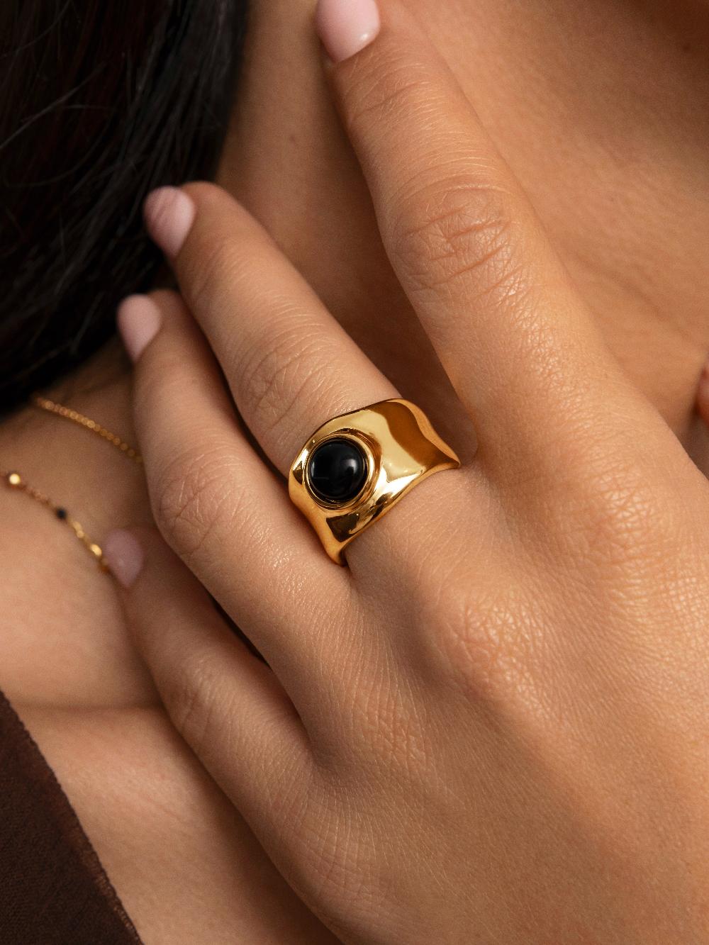 singularu Anillo My Onyx Baño Oro Los más vendidos