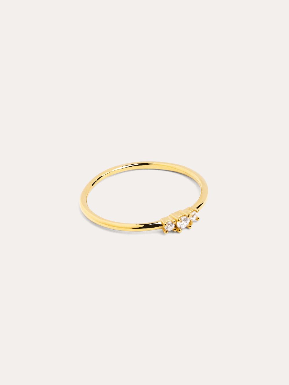 singularu Anillo Trini Spark Plata Baño Oro