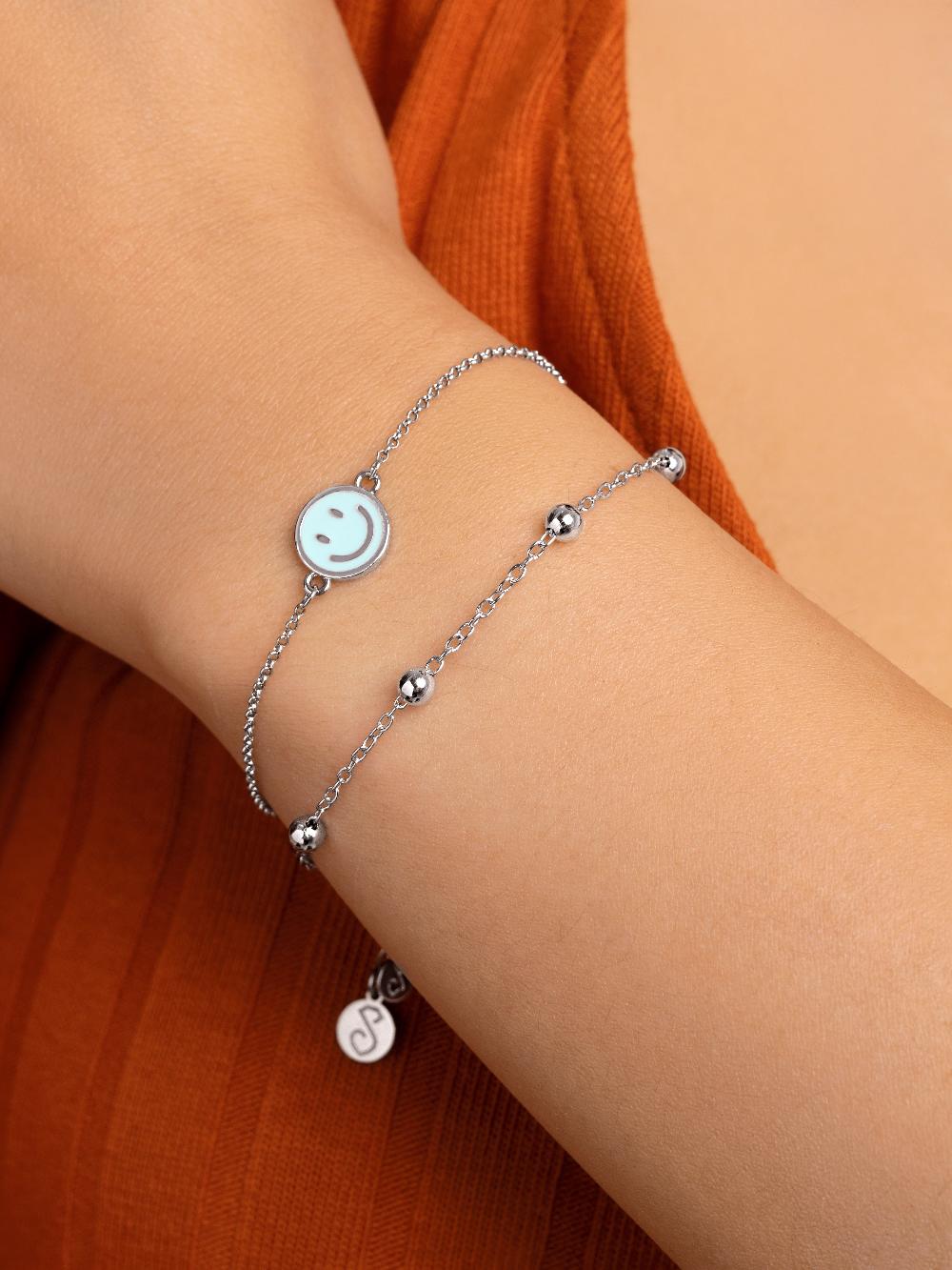 singularu Pulsera Smiley Sky Enamel Oferta especial