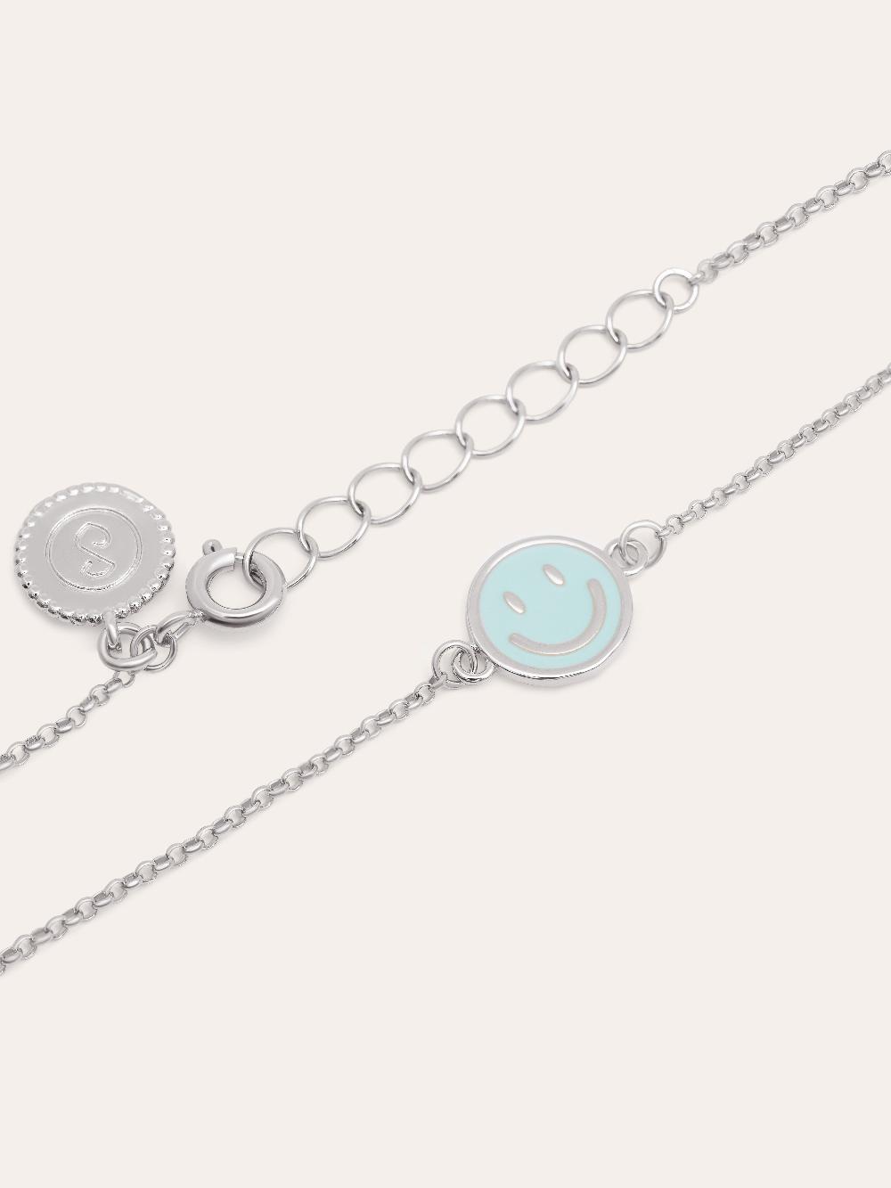 singularu Pulsera Smiley Sky Enamel Oferta especial