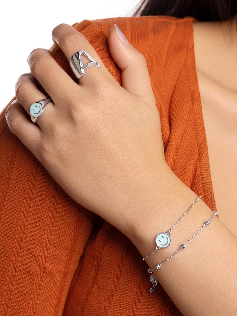 singularu Pulsera Smiley Sky Enamel Oferta especial