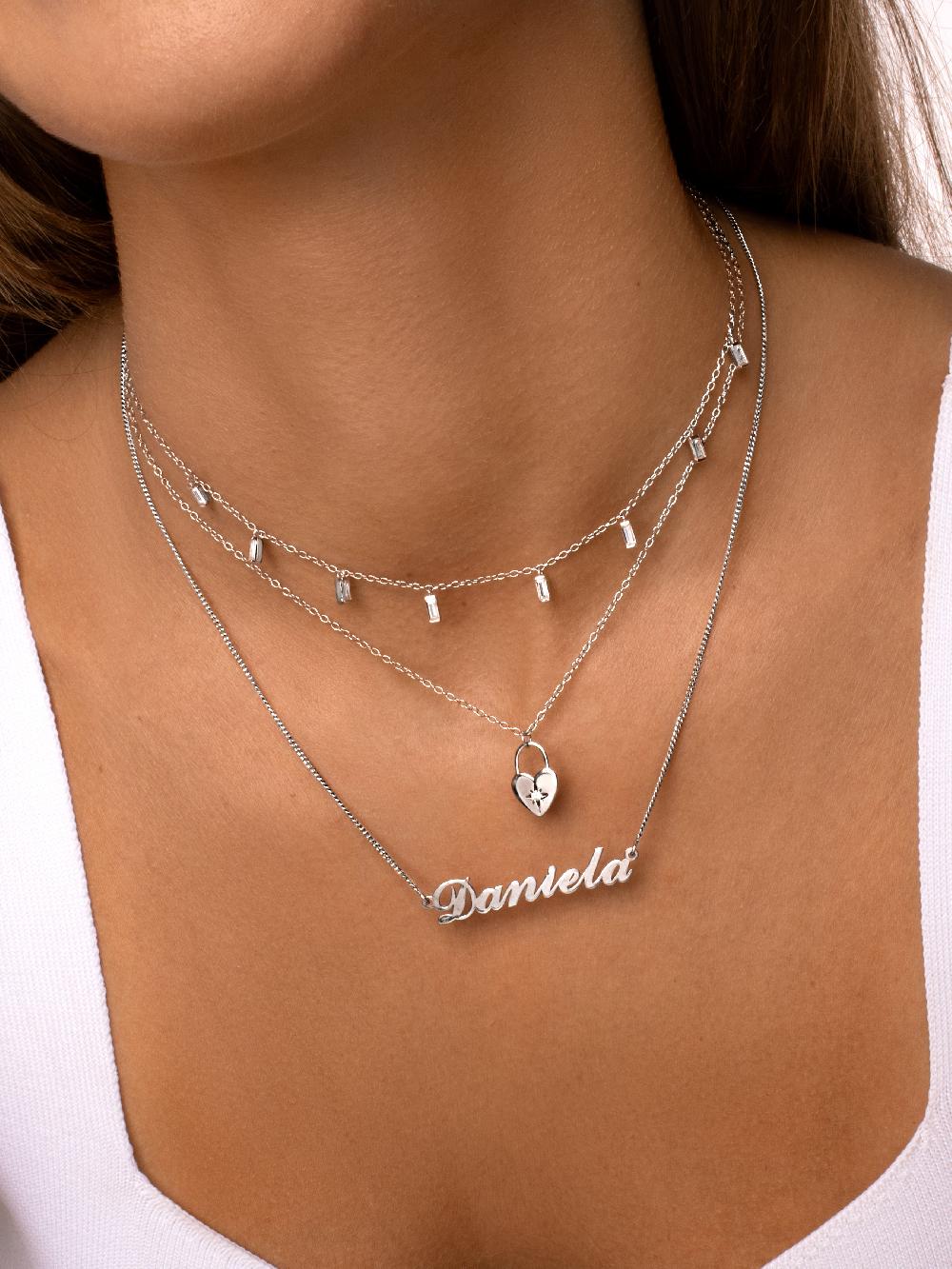 singularu Collar Personalizado Carrie Plata Último día
