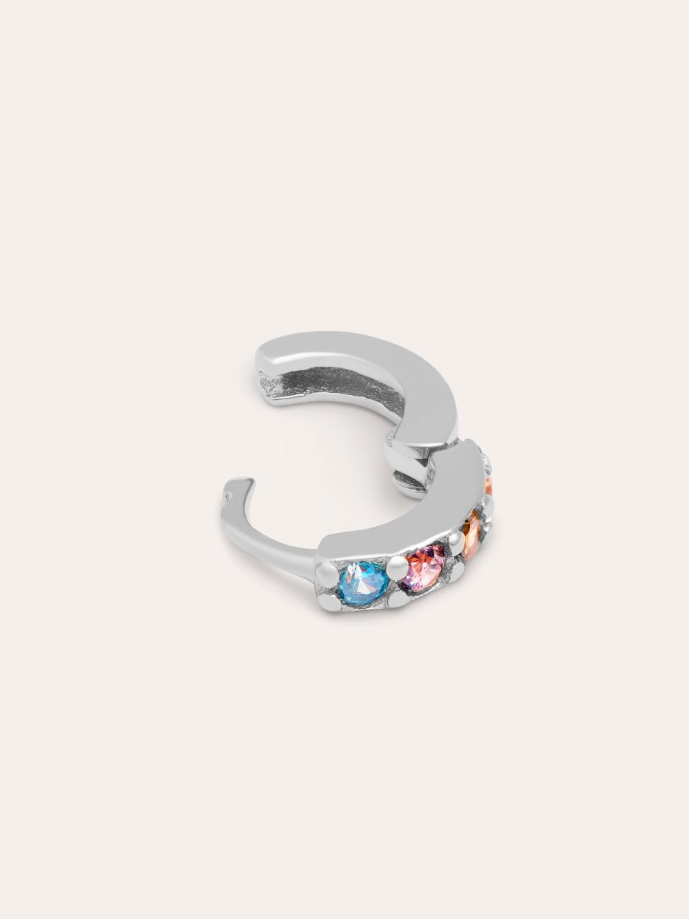 singularu Pendiente Suelto Aro Cleo S Colors Plata Ofertas de temporada