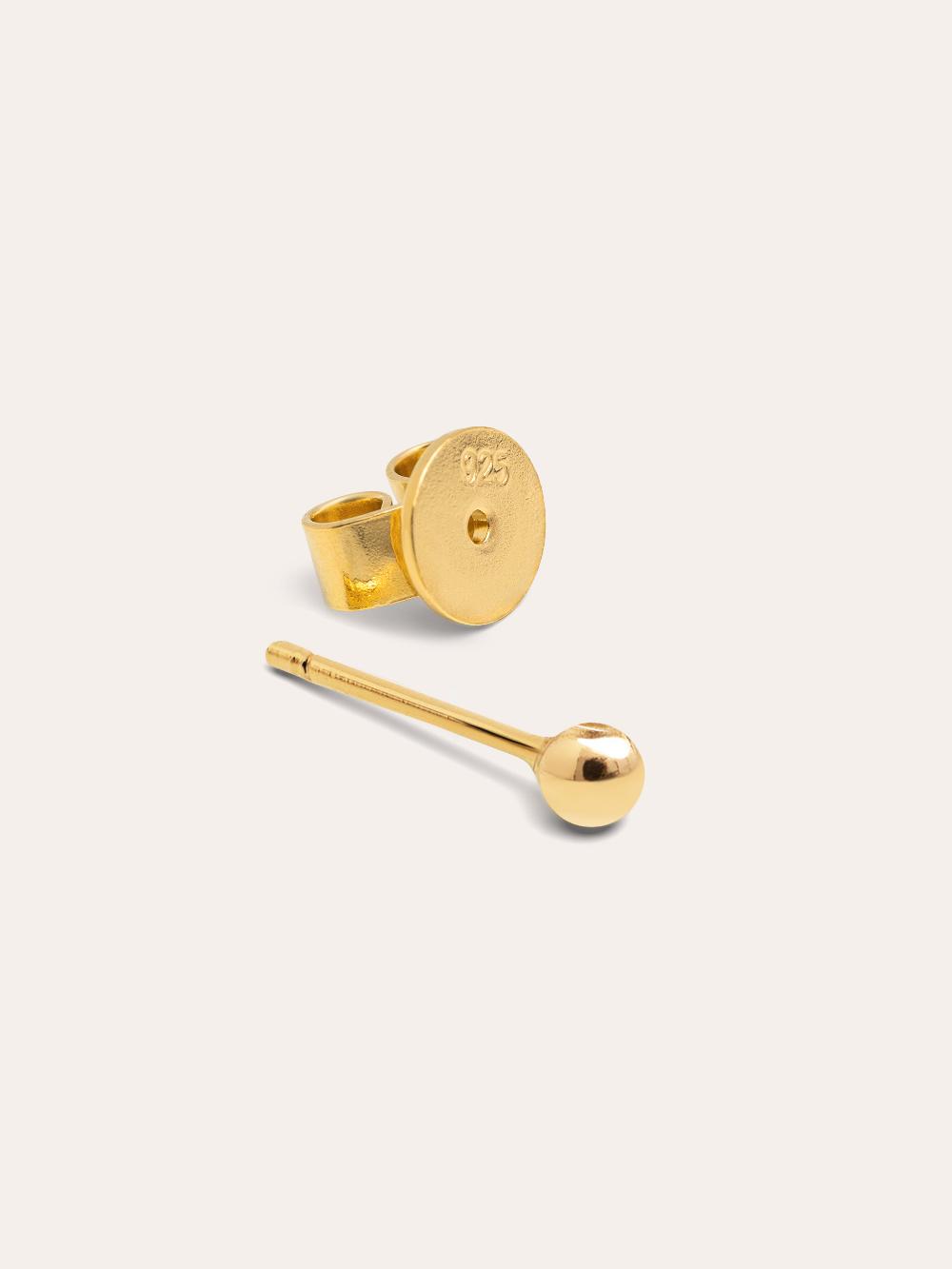 singularu Pendiente Suelto Dots 3mm Plata Baño Oro Outlet