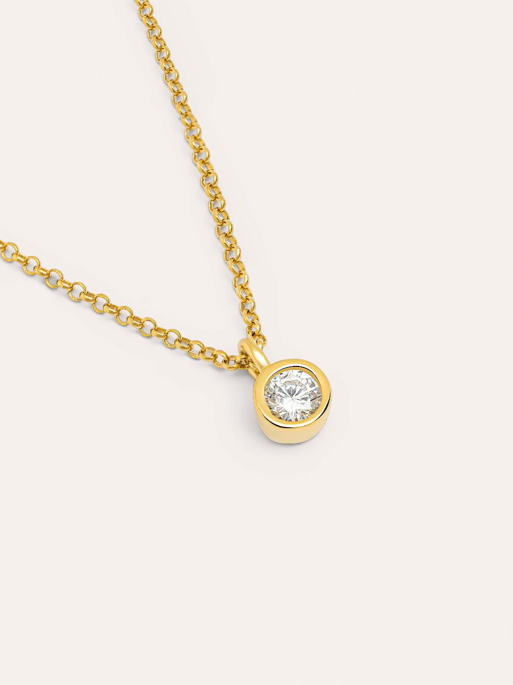 singularu Collar Single Spark Plata Baño Oro Tienda