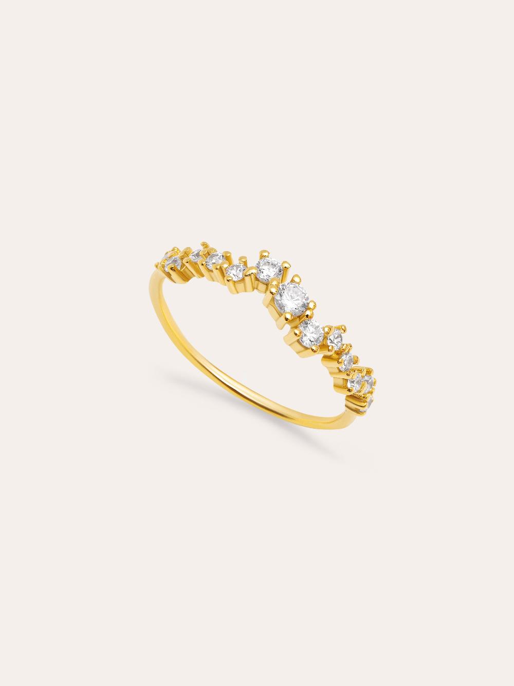 singularu Anillo Estellar Plata Baño Oro ÚLTIMAS EDICIONES