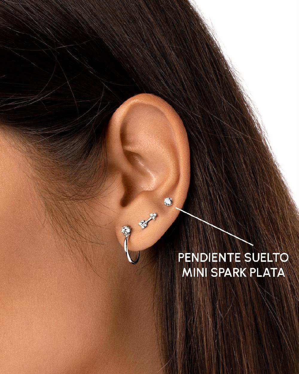 singularu Pendiente Suelto Mini Spark Plata Oferta especial de fábrica